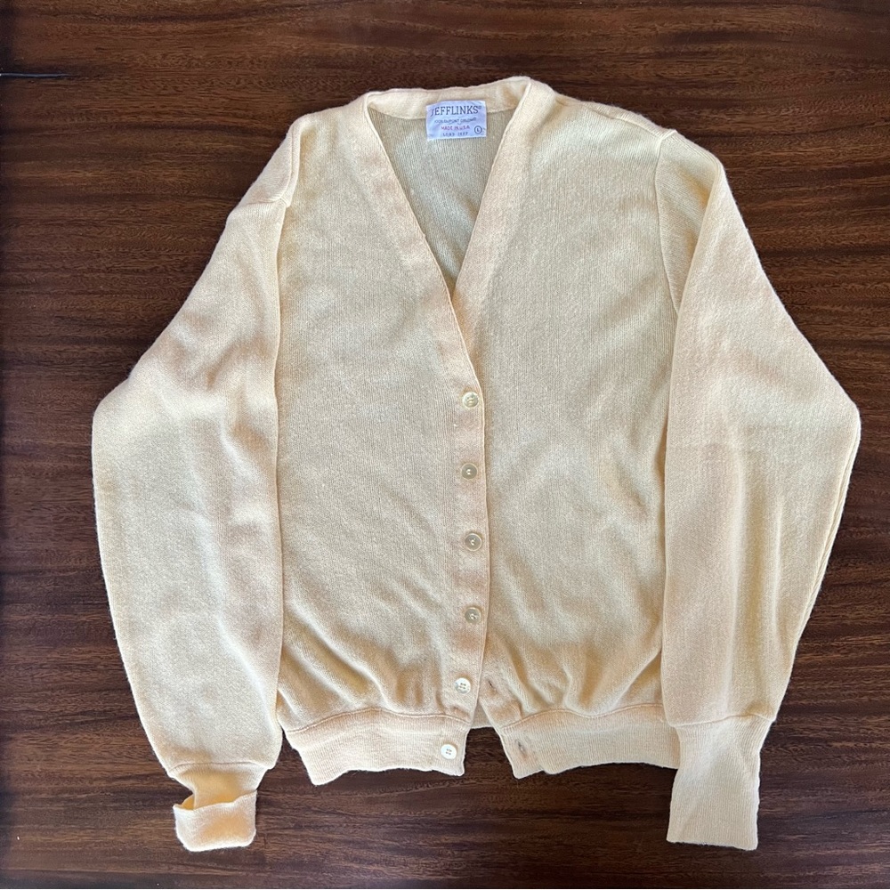 Vintage Cardigan Sweater JEFFLINKS by Lord Jeff Large